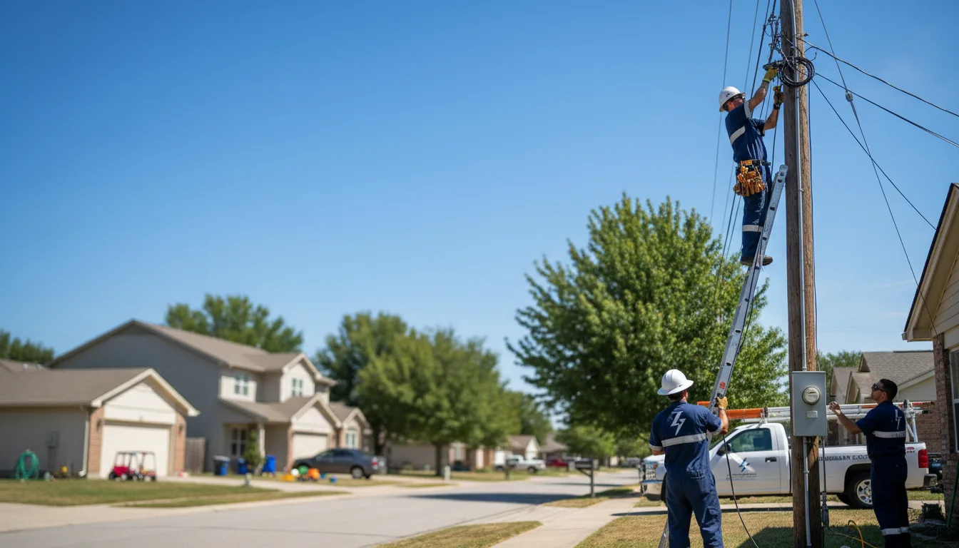 Residential electrician providing installation services in Pep, TX